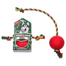 Игрушка для собак Сибирский пес Супер мяч на веревке 2 узла