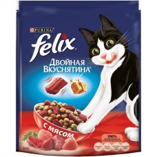 FELIX  сухой корм мясо для кошек  600 г