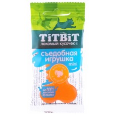 Титбит съедобная игрушка косточка с индейкой мини лакомство д/собак