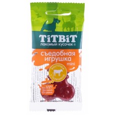 Титбит съедобная игрушка косточка с телятиной мини лакомство д/собак
